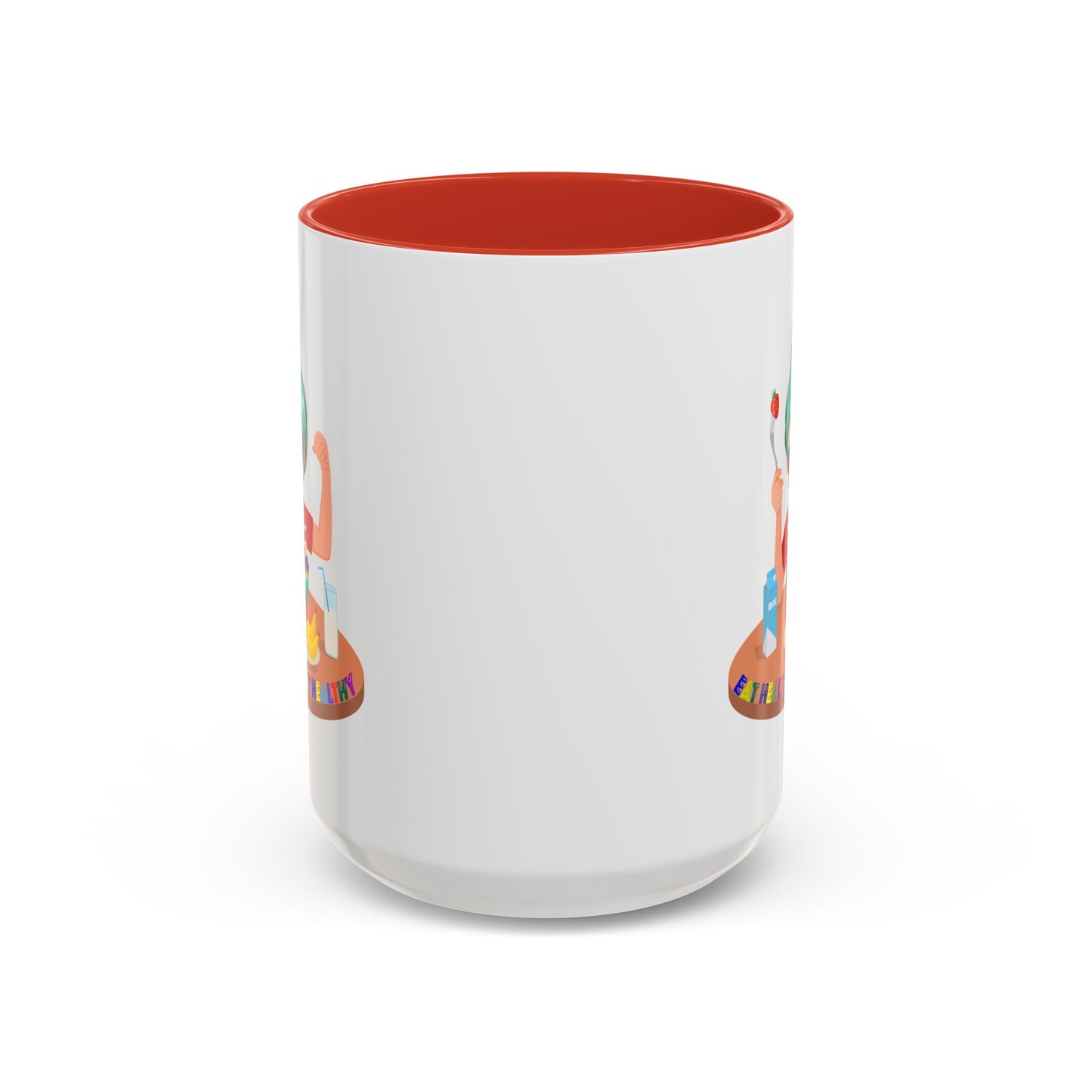 Accent Coffee Mug - super kiddo eating healthy food
