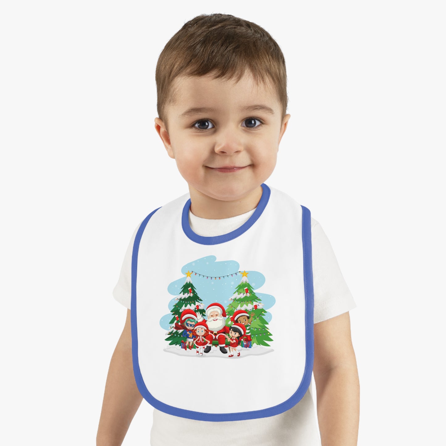 Baby Bib - Super kiddo with santa claus
