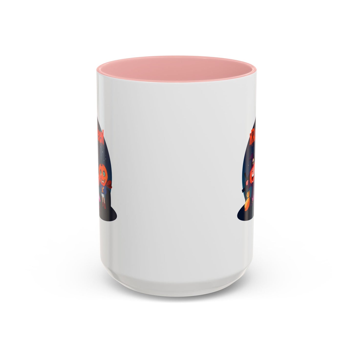 Accent Coffee Mug - Super kiddo wearing pumpkin