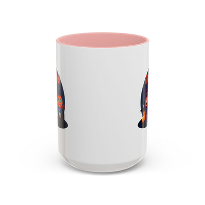 Accent Coffee Mug - Super kiddo wearing pumpkin - [[{"value":"Wonderwear Kid"}]]
