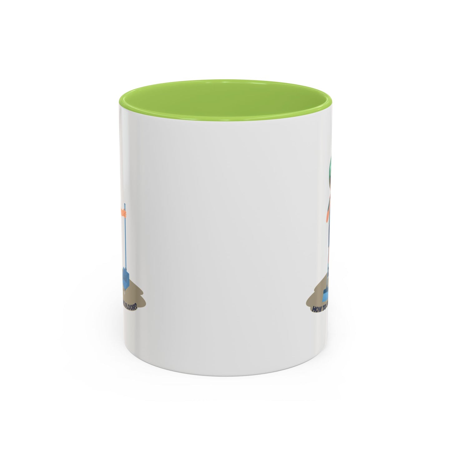 Accent Coffee Mug - Super kiddo sweeping floor