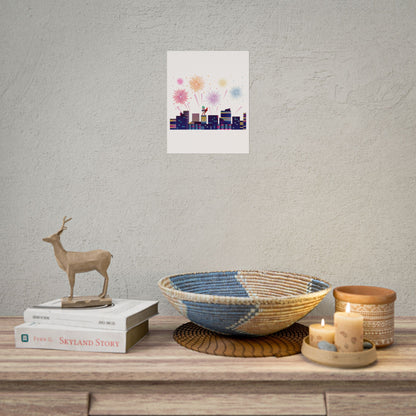 Rolled Posters - Super kiddo with fireworks - [[{"value":"Wonderwear Kid"}]]