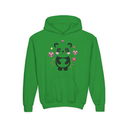 Youth Heavy Blend Hooded Sweatshirt - Charming panda Printify