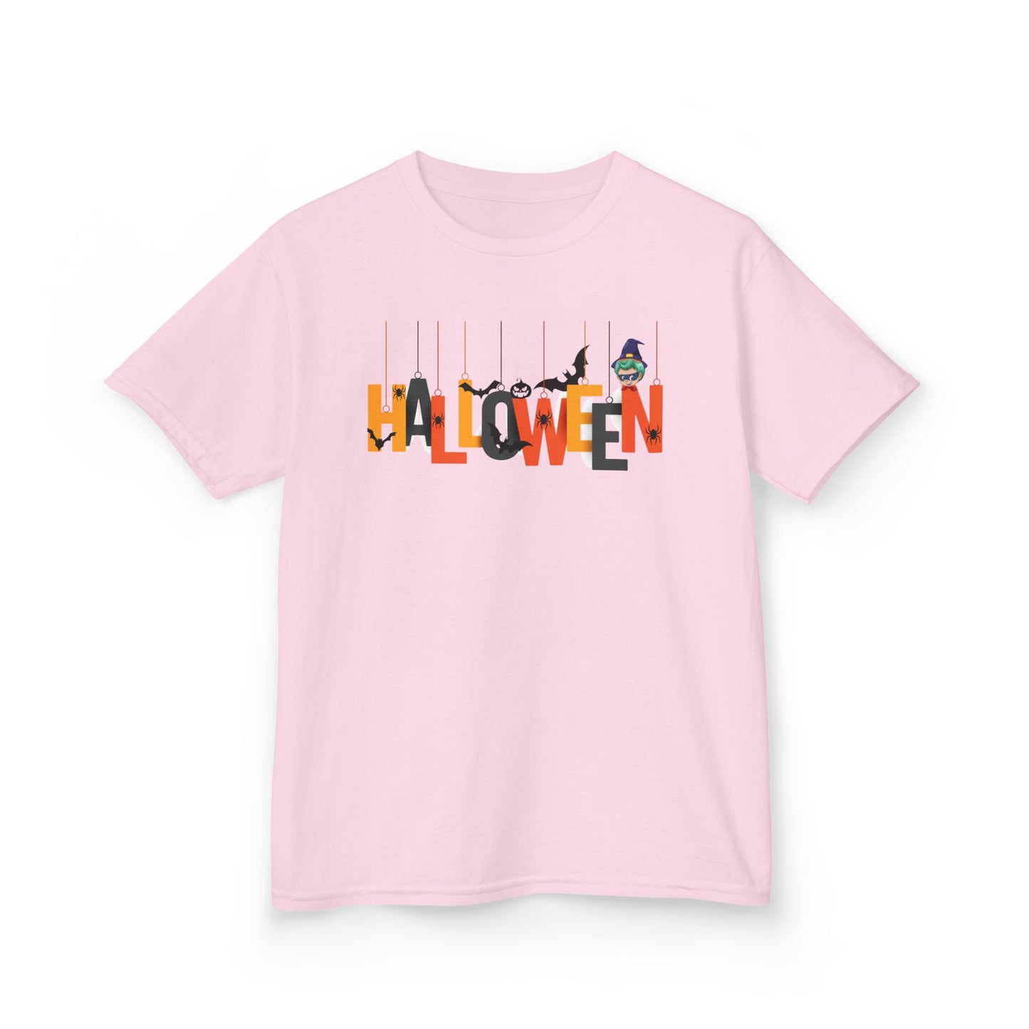 Kids Heavy Cotton™ Tee - Holloween hanging letters Printify