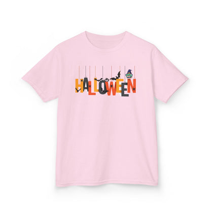 Kids Heavy Cotton™ Tee - Holloween hanging letters Printify