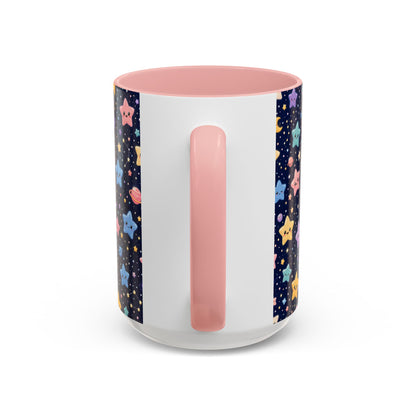 Accent Coffee Mug  (11/15 oz) - Kawaii Pastel Cosmic Night