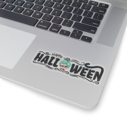 Kiss-Cut Stickers - Happy halloween by super kiddo Printify