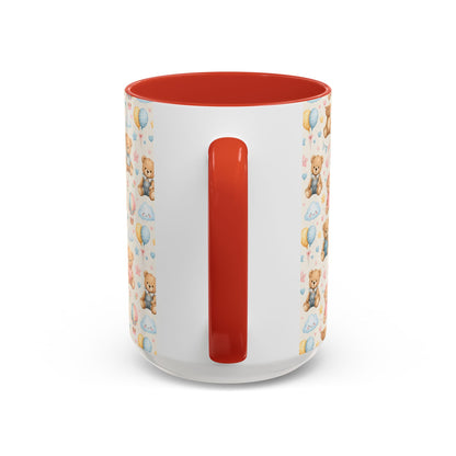 Accent Coffee Mug  (11/15 oz) - Pastel Teddy Bear Nursery