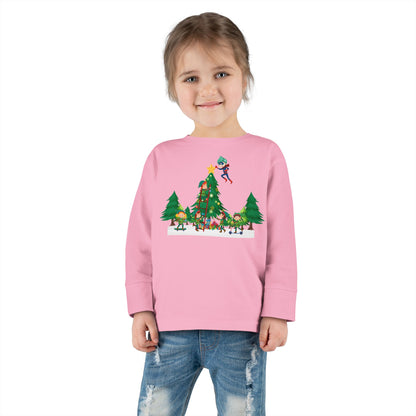Toddler Long Sleeve Tee - Super kiddo putting the stars - [[{"value":"Wonderwear Kid"}]]