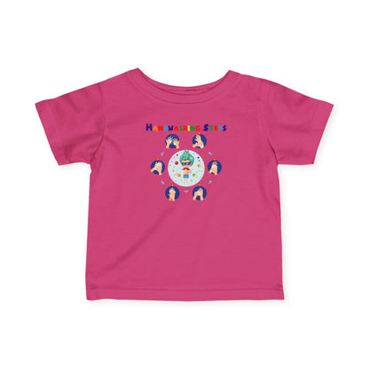 Infant Fine Jersey Tee - Super kiddo how to wash hand properly - [[{"value":"Wonderwear Kid"}]]