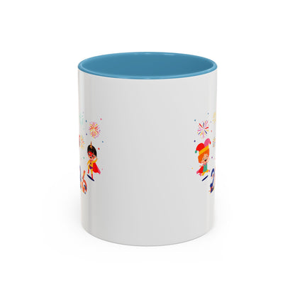 Accent Coffee Mug - Super kiddo and other hero - [[{"value":"Wonderwear Kid"}]]
