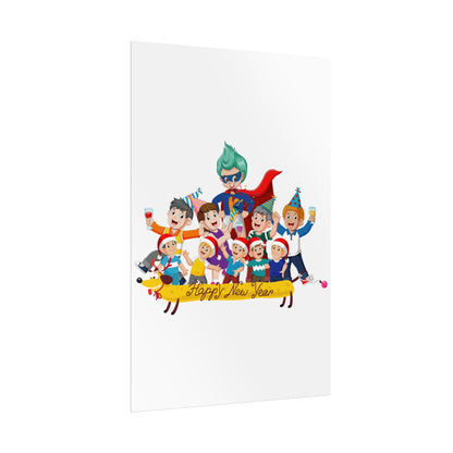 Rolled Posters - Happy new year with friends - [[{"value":"Wonderwear Kid"}]]
