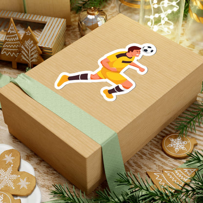 Kiss-Cut Stickers - Soccer Player Head Dribble Printify