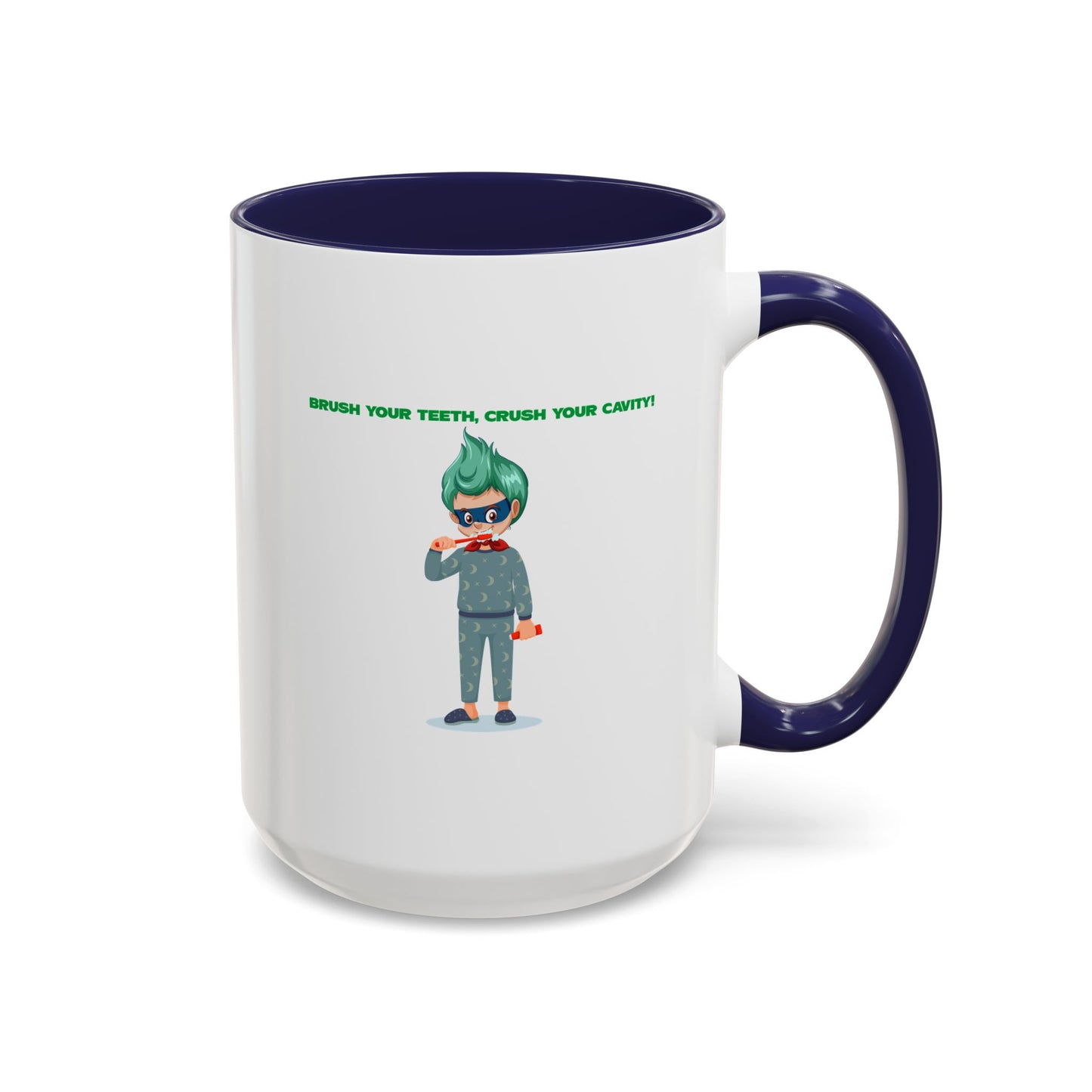 Accent Coffee Mug - Super kiddo brushing teeth
