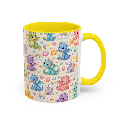 Accent Coffee Mug  (11/15 oz) - Baby Dragon Fantasy