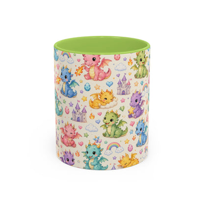 Accent Coffee Mug  (11/15 oz) - Baby Dragon Fantasy