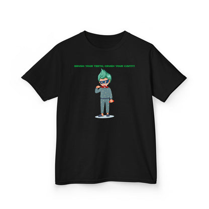 Kids Heavy Cotton™ Tee - Super kiddo brushing teeth - [[{"value":"Wonderwear Kid"}]]