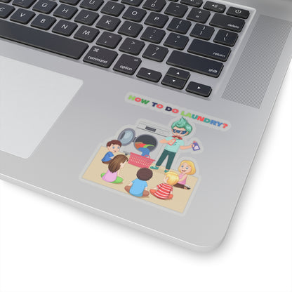 Kiss-Cut Stickers - super kiddo teaching laundry - [[{"value":"Wonderwear Kid"}]]