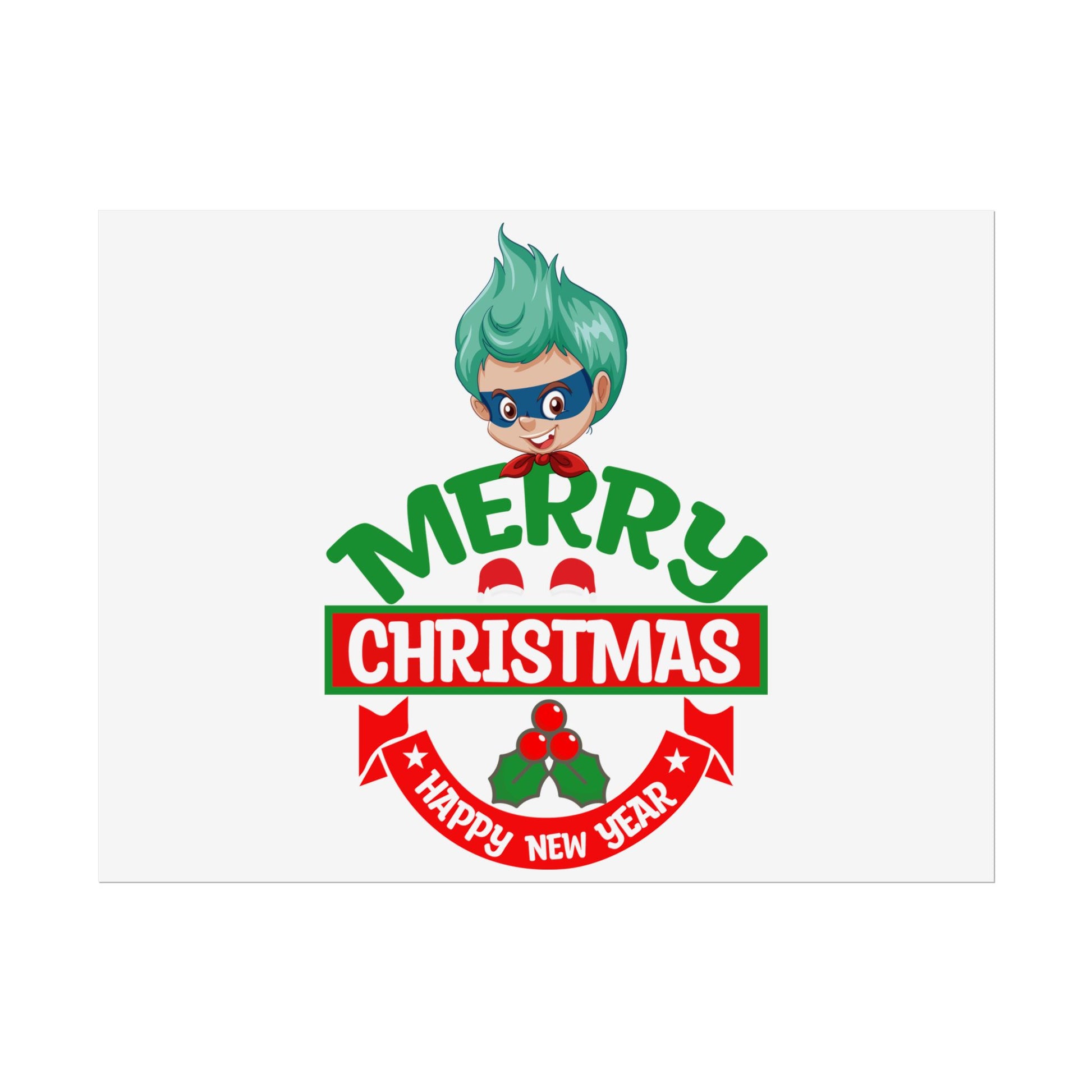 Rolled Posters - Merry chridtmas from super kiddo - [[{"value":"Wonderwear Kid"}]]
