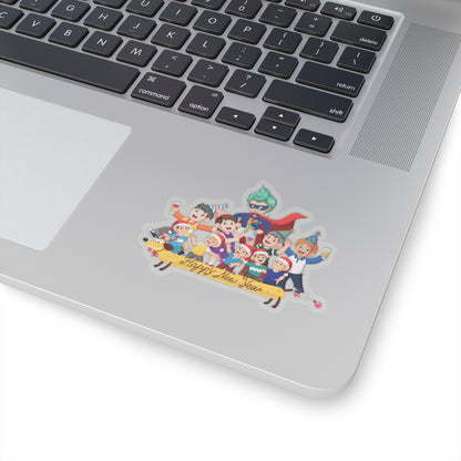 Kiss-Cut Stickers - Happy new year with friends - [[{"value":"Wonderwear Kid"}]]