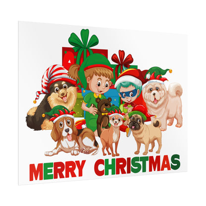 Rolled Posters - Christmas with super kiddo pet friends with text - [[{"value":"Wonderwear Kid"}]]