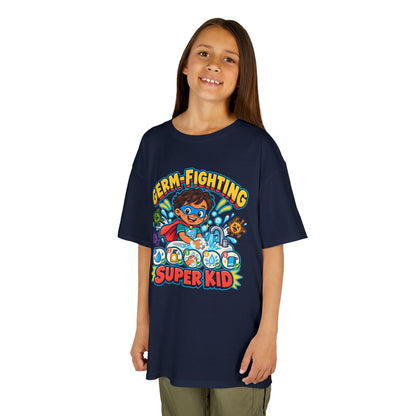 Kids Heavy Cotton™ Tee - Germ-Fighting Super Kid