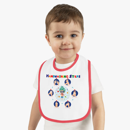 Baby Bib - Super kiddo how to wash hand properly - [[{"value":"Wonderwear Kid"}]]