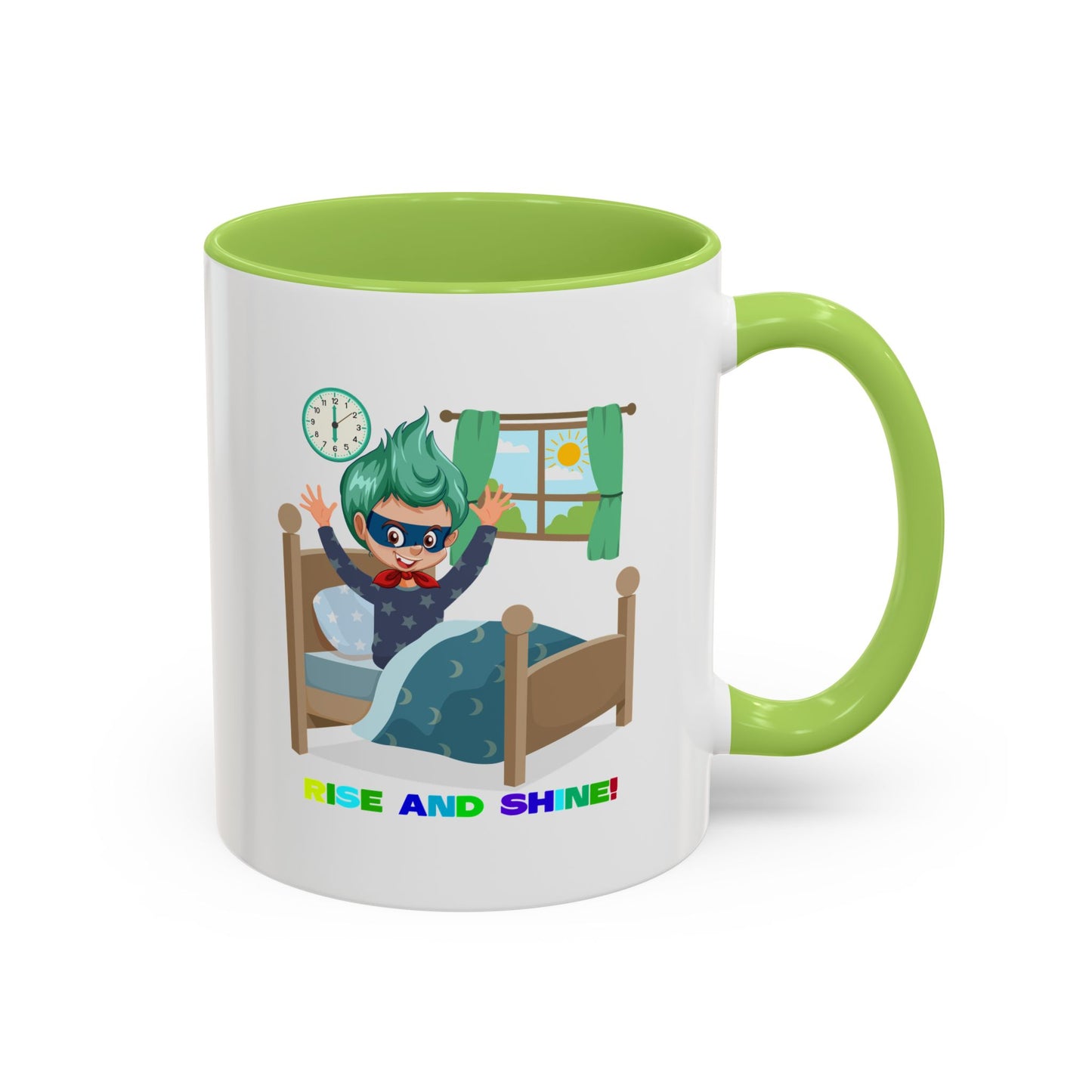 Accent Coffee Mug - Super kiddo teaches us to wake up early