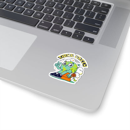 Kiss-Cut Stickers - 'Think Green' Printify