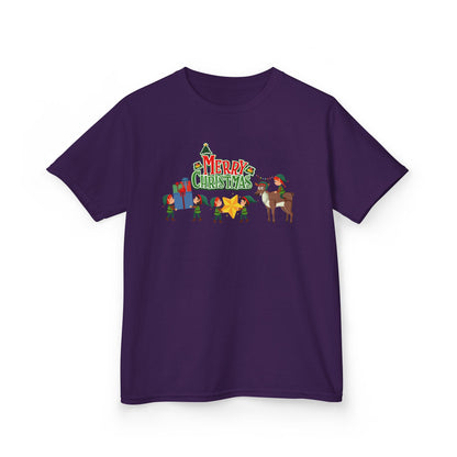 Kids Heavy Cotton™ Tee - Merry christmas and reindeer - [[{"value":"Wonderwear Kid"}]]