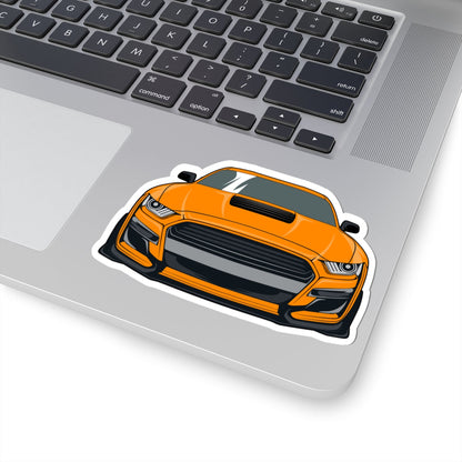 Kiss-Cut Stickers - Orange superfast car Printify