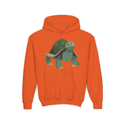 Youth hoodie with adorable turtle design Printify