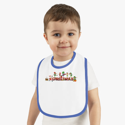 Baby Bib - Christmas with santa claus and friends - [[{"value":"Wonderwear Kid"}]]