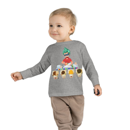 Toddler Long Sleeve Tee - Little kiddo teaching to wash dishes - [[{"value":"Wonderwear Kid"}]]