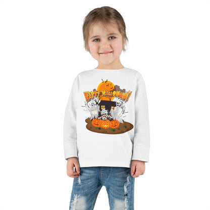 Toddler Long Sleeve Tee - Super kiddo with ghost - [[{"value":"Wonderwear Kid"}]]