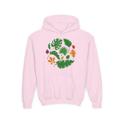 Youth Heavy Blend Hooded Sweatshirt - Beautiful leaves Printify