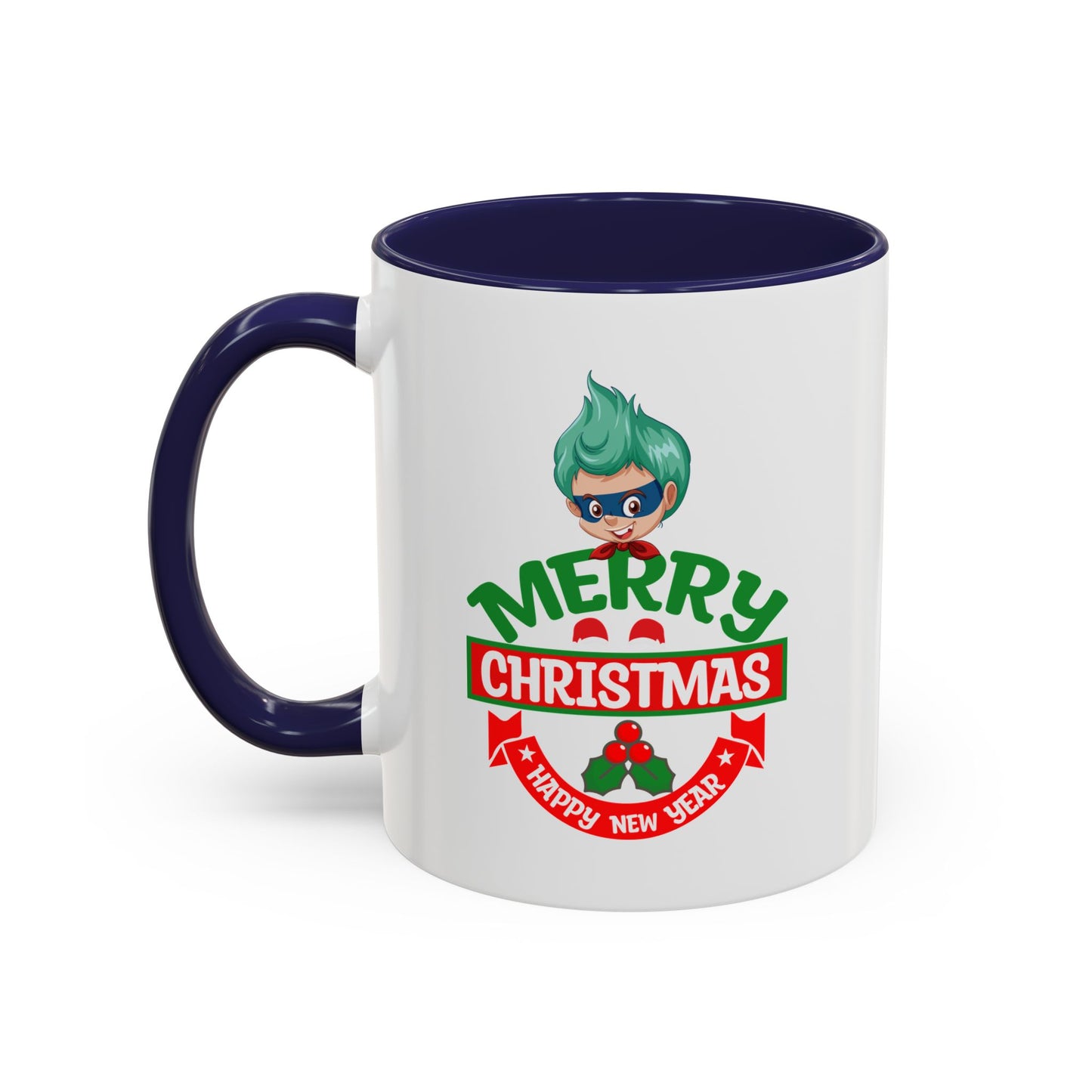 Accent Coffee Mug - Merry chridtmas from super kiddo