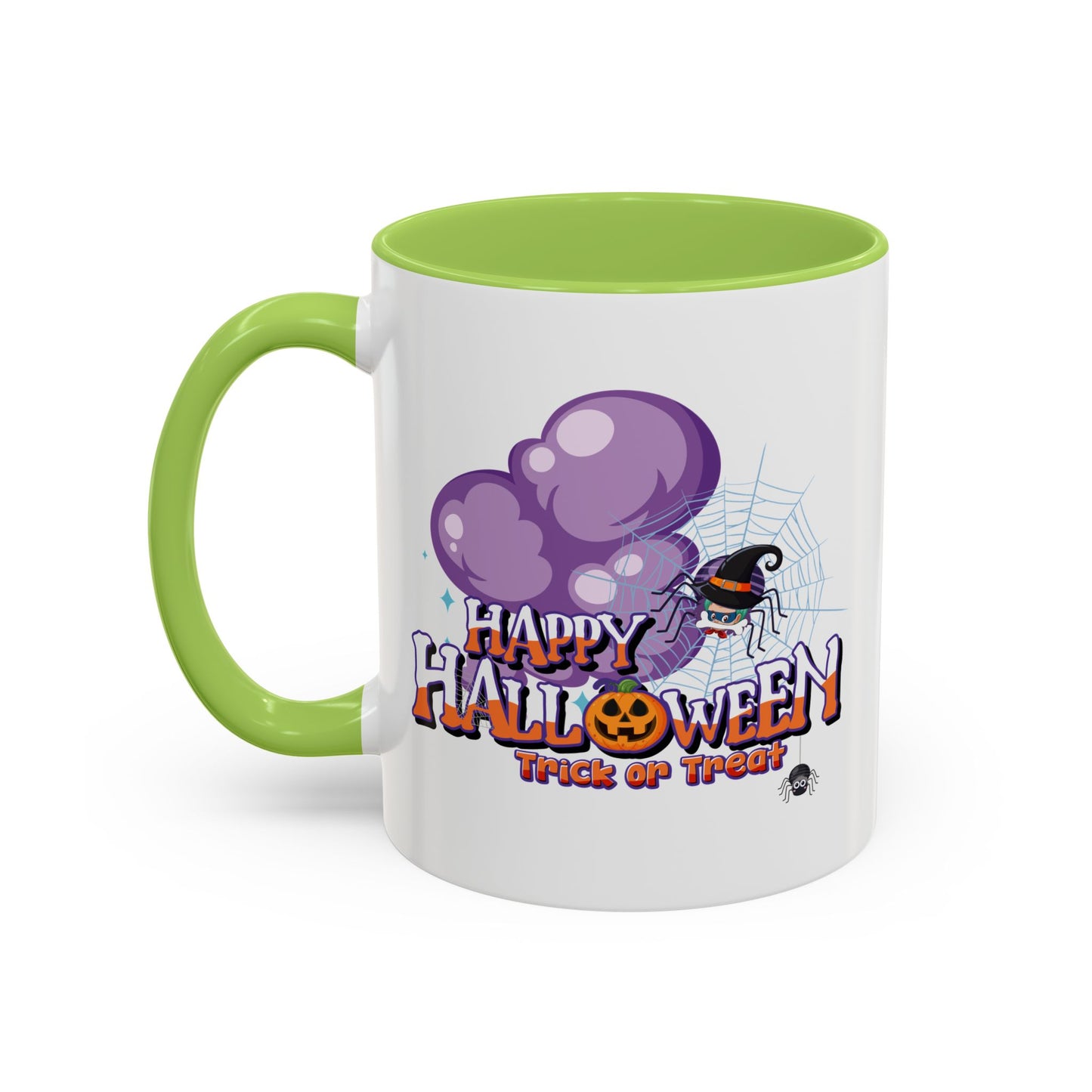 Accent Coffee Mug - Happy holloween - spider kiddo