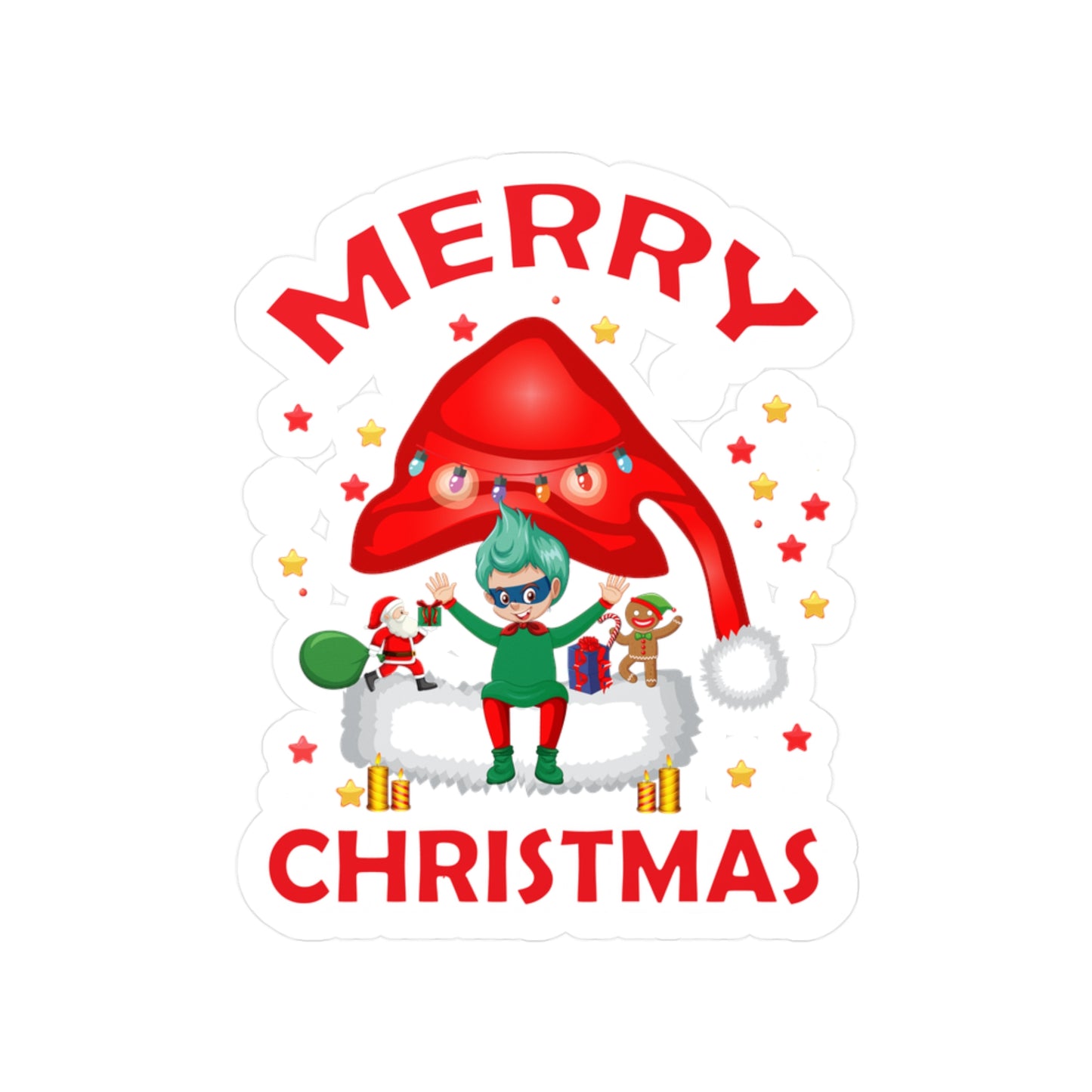 Christmas Kiss-Cut Vinyl Decals – Merry christmas - [[{"value":"Wonderwear Kid"}]]