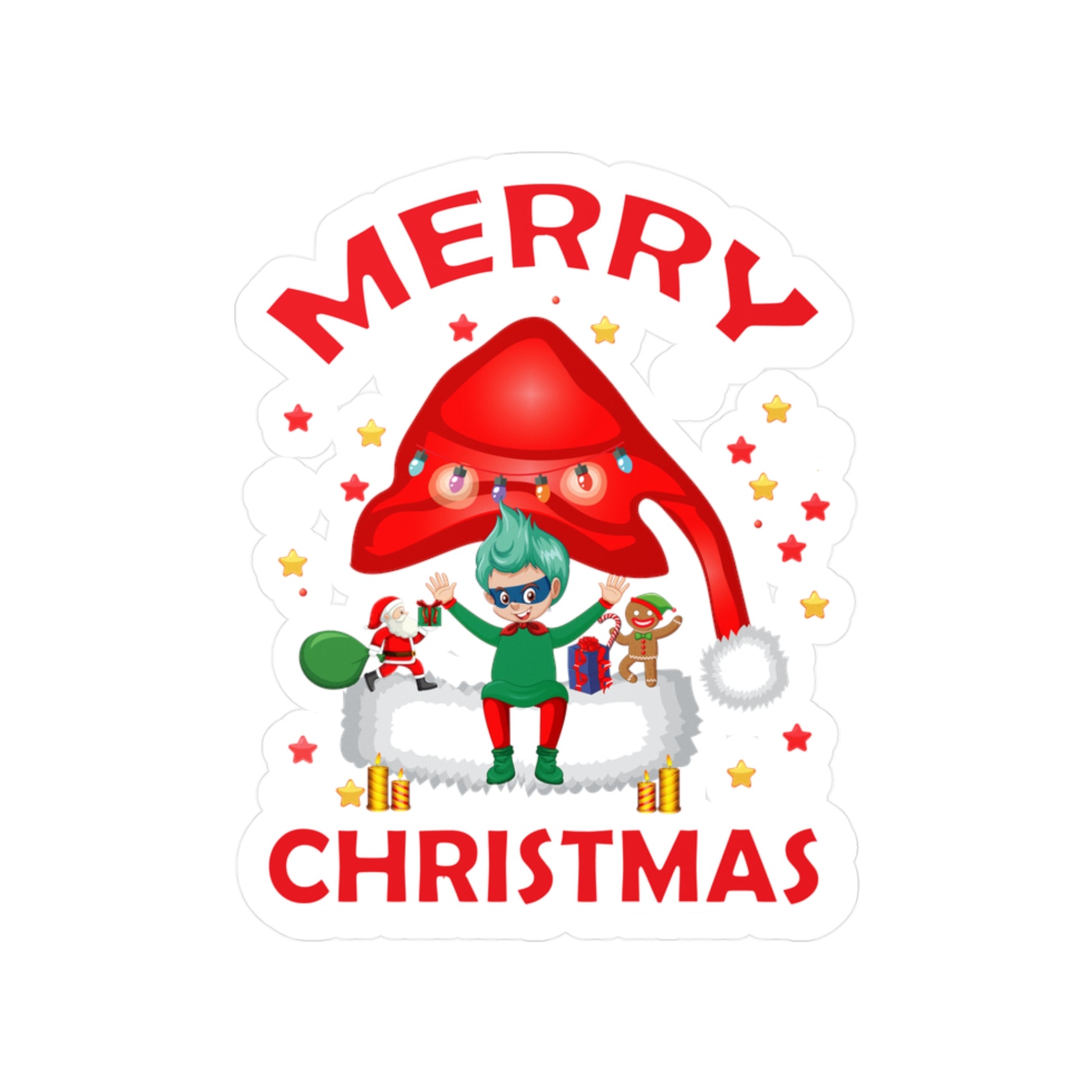 Christmas Kiss-Cut Vinyl Decals – Merry christmas - [[{"value":"Wonderwear Kid"}]]