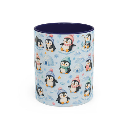 Accent Coffee Mug  (11/15 oz) - Penguin Winter Wonderland