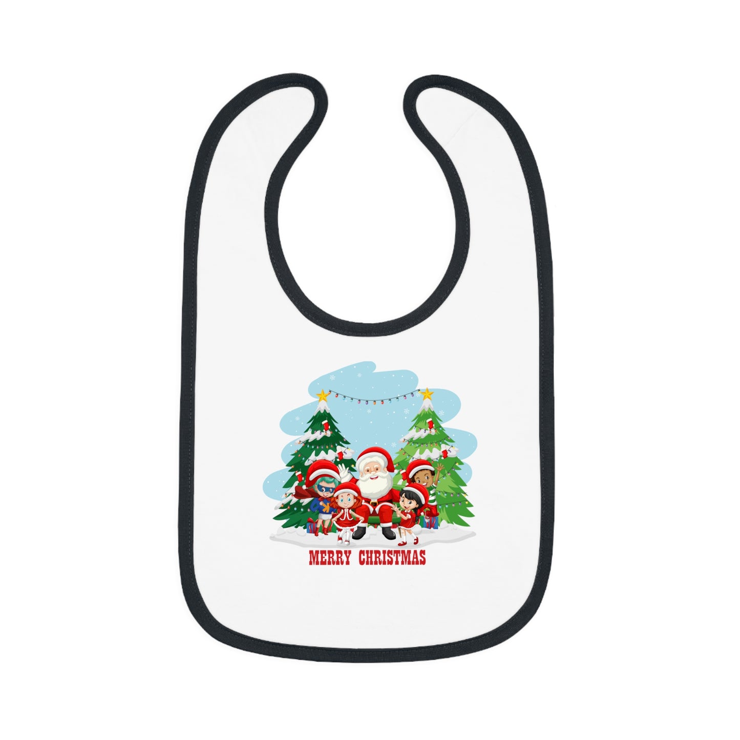 Baby Bib - Super kiddo with santa claus Merry christmas