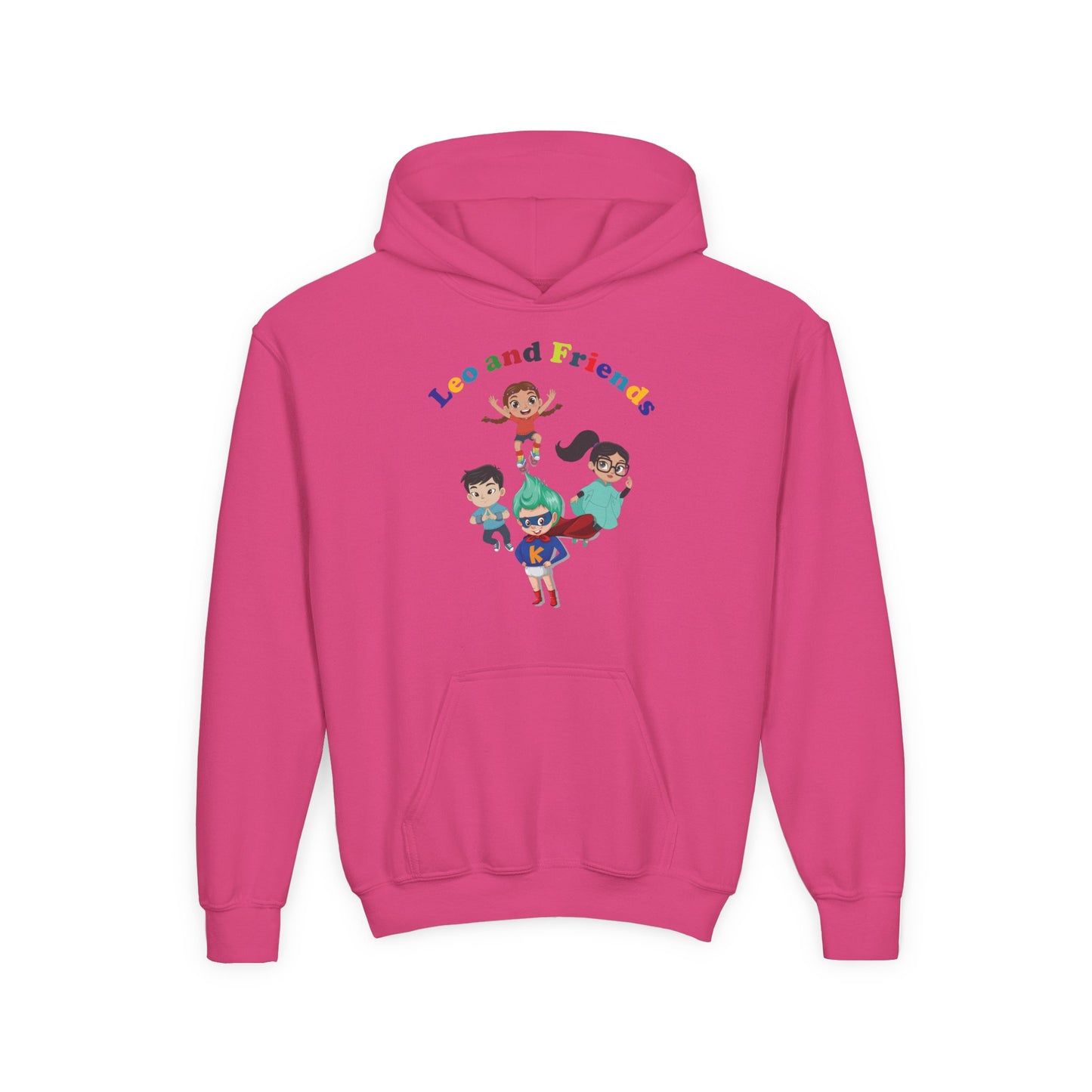 Youth Heavy Blend Hooded Sweatshirt - Leo & Friends