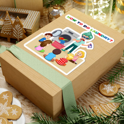 Kiss-Cut Stickers - super kiddo teaching laundry - [[{"value":"Wonderwear Kid"}]]