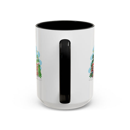Accent Coffee Mug - Super kiddo with santa claus - [[{"value":"Wonderwear Kid"}]]