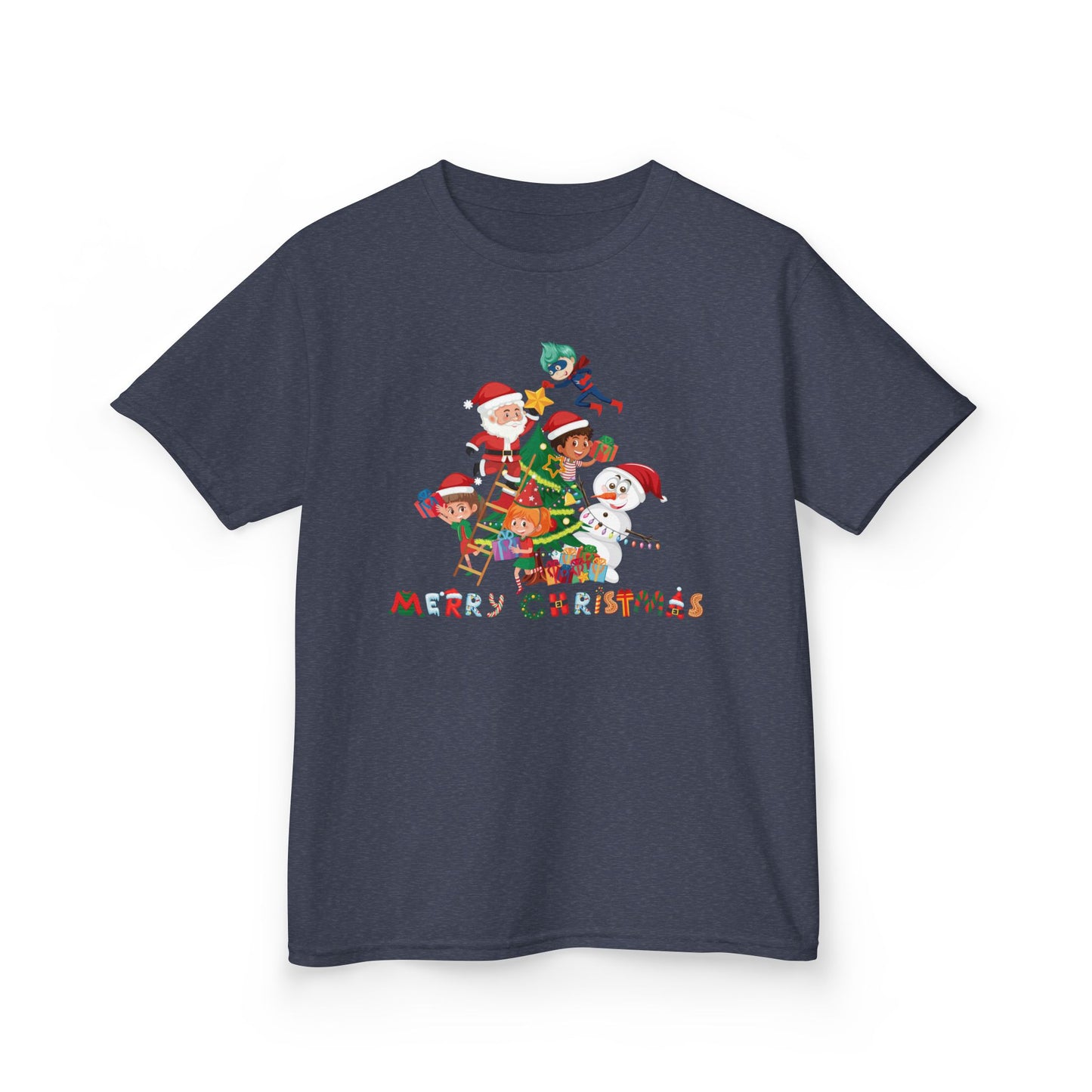 Kids Heavy Cotton™ Tee - Super kiddo making christmas tree with text - [[{"value":"Wonderwear Kid"}]]
