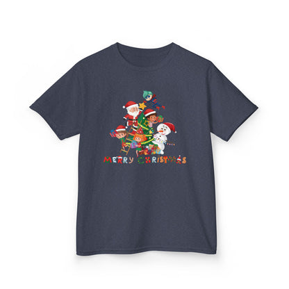 Kids Heavy Cotton™ Tee - Super kiddo making christmas tree with text - [[{"value":"Wonderwear Kid"}]]