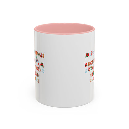 Accent Coffee Mug - Christmas alphabet - [[{"value":"Wonderwear Kid"}]]