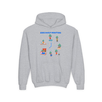 Youth Heavy Blend Hooded Sweatshirt - Super kiddo daily routine - [[{"value":"Wonderwear Kid"}]]