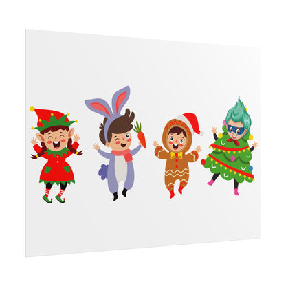 Rolled Posters - Super kiddo in christmas tree attire - [[{"value":"Wonderwear Kid"}]]